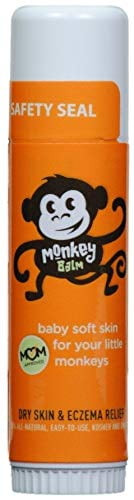 Monkey Balm All Natural Skin Care For Kids, Babies, Adults For Dry, Cracked Skin, Skin Irritation, Rashes, Healing Balm 0.6 Oz