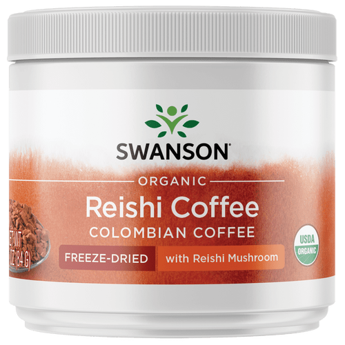 Swanson Freeze-dried Organic Reishi Mushroom And Instant Coffee For Immune Support