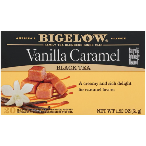 Bigelow Black Tea, Vanilla Caramel, Tea Bags, 20 Count
