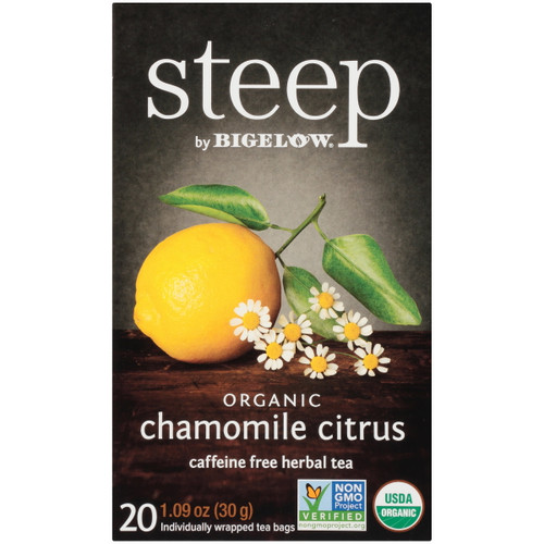 Steep Organic Herbal Tea, Chamomile Citrus, Tea Bags, 20 Ct