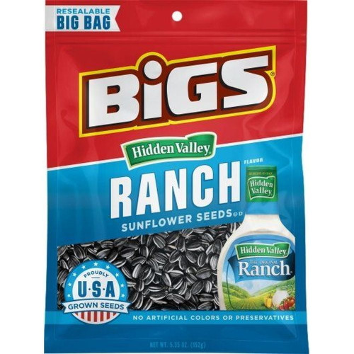 Bigs Hidden Valley Ranch Sunflower Seeds, 5.35 Ounce -- 12 Per Case.