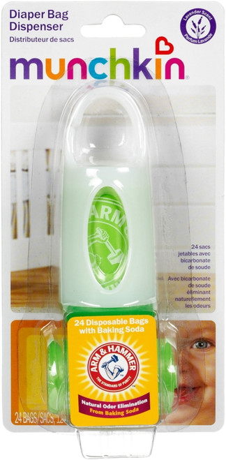 Munchkin Arm & Hammer Diaper Bag Dispenser With Bags, Lavender Scent, Colors May Vary 1 Ea (pack Of 2)