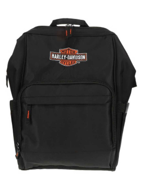 Harley-davidson Embroidered Bar & Shield Diaper Canvas Backpack - Black, Harley Davidson