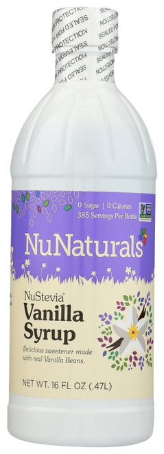 Nunaturals Stevia Vanilla Syrup, 16 Oz