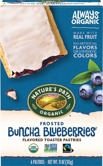 Nature's Path Organic Toaster Pastries, Frosted Buncha Blueberries, 72 Count (pack Of 12, 11 Oz Boxes)