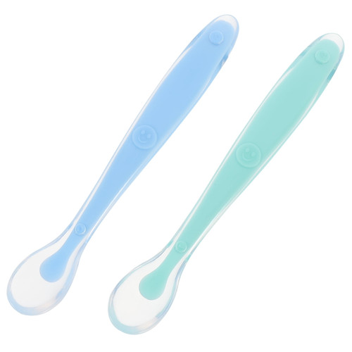 Hemoton 2pcs Baby Kids Utensils Baby Spoons Self Eating Training Set With Storage Box