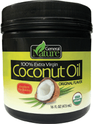 General Nature Kosher 100% Extra Virgin Organic Coconut Oil Original Flavor - 16 Oz
