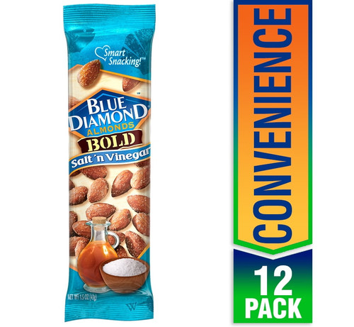 Blue Diamond Almonds, Salt N Vinegar 1.5 Oz (innerpack Of 12)