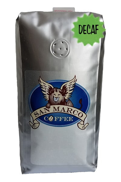 San Marco Coffee Decaffeinated Flavored Whole Bean Coffee, Caramel Apple , 1 Pound