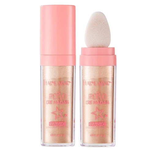 Polvo De Hadas Handaiyan Fairy Highlight Patting Powder Body Brightening Natural 3d Face Powder Blush (#03 Golden Brown)