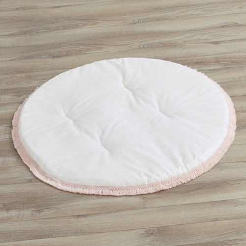Boho Fringe White And Pink Baby Play Mat By Sweet Jojo Designs