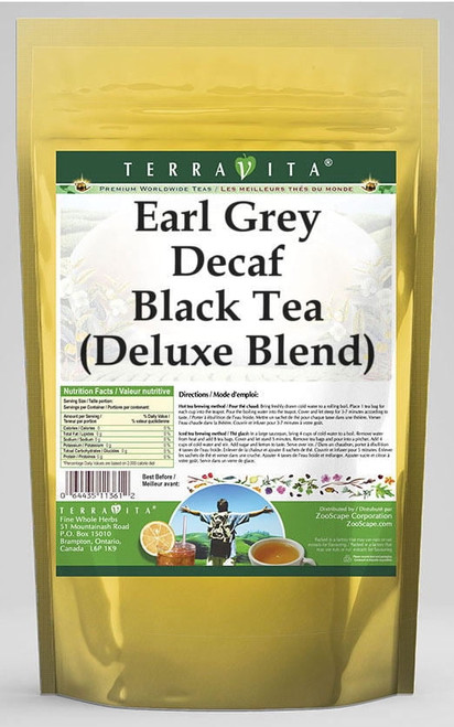Terravita Earl Grey Decaf Black Tea (deluxe Blend), (earl Grey Decaf, Black Tea Bags, 25 Tea Bags, 1-pack, Zin: 531198)