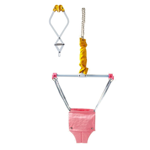 Ousgar Doorway Jumper Baby Exerciser With Adjustable Seat Bag And Steel Spring For 6 To 24 Months Infant Toddler, Easy To Use, Blue