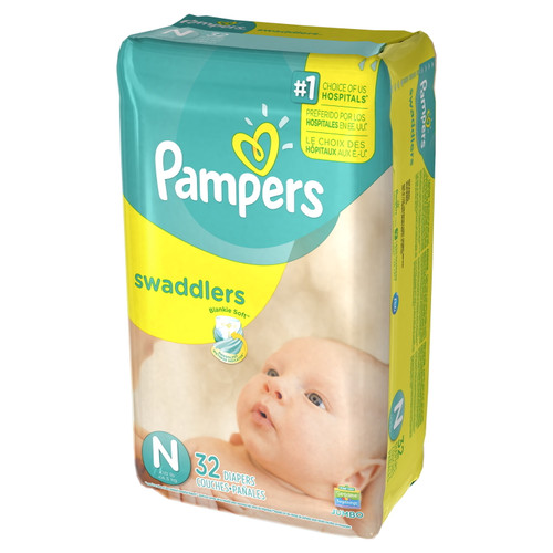 Pampers Swaddlers Newborn Diapers Size N 32 Count