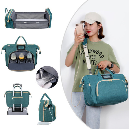 Tutunaumb Hot Sale Baby Diaper Bags Backpacks - Baby Bags For Boys And Girls, Baby Diaper Crossbody Bags With Changing Station - Baby Registry Search Clearance-green