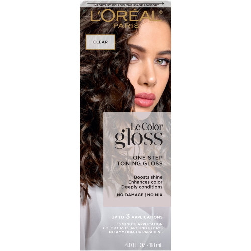 L'oreal Paris Le Color Gloss One Step In-shower Toning Gloss, Clear, 4 Fl Oz
