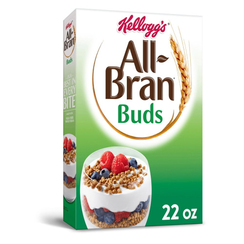 Kellogg's All Bran Buds Breakfast Cereal, Original, 22 Oz