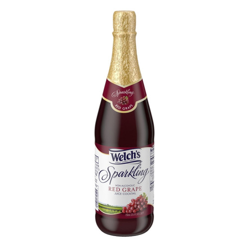 Welch's Non-alcoholic Sparkling Juice Cocktail, Red Grape, 25.4 Fl Oz Bottle