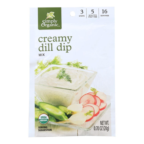 Simply Organic Creamy Dill Dip (12x0.7oz )