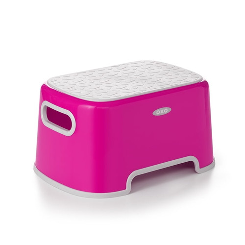 Oxo Tot Plastic Step Stool, Pink - 7" Boost