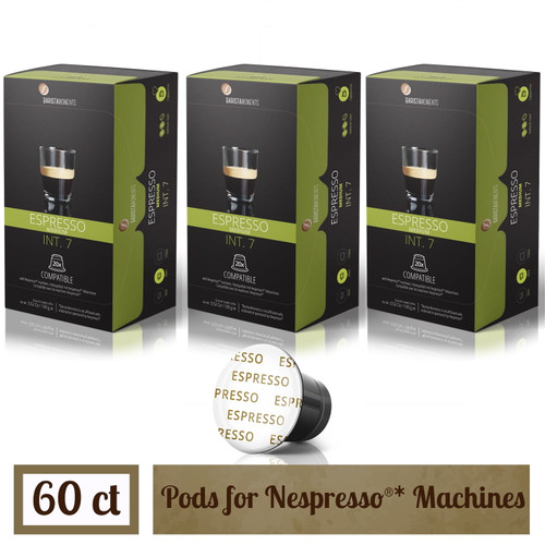 Barista Moments Capsules For Nespresso Machines - 60 Ct Espresso Medium - Compatible Coffee Pods