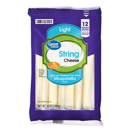 Great Value Light String Cheese, 10 Oz, 12 Count