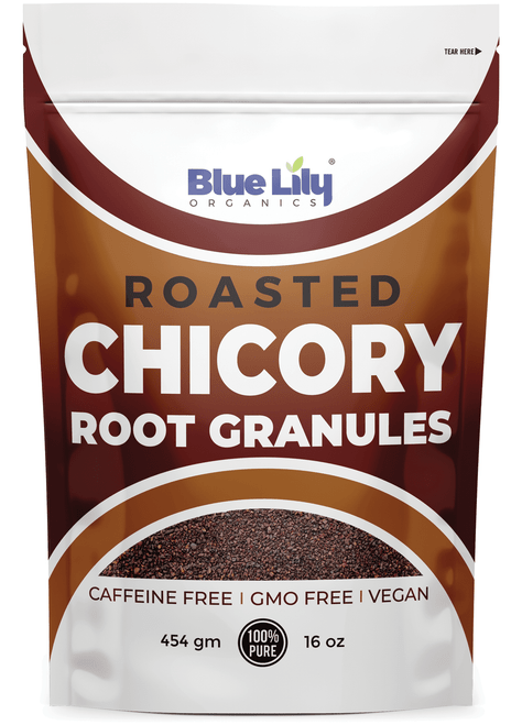 Blue Lily Organics Chicory Root Roasted Granules 16 Oz - Coffee Substitute