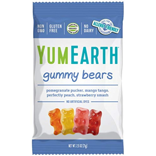 Yumearth Gluten Free Gummy Bears, Assorted Flavors, 2.5 Oz Bag - Allergy Friendly, Non Gmo (packaging May Vary)