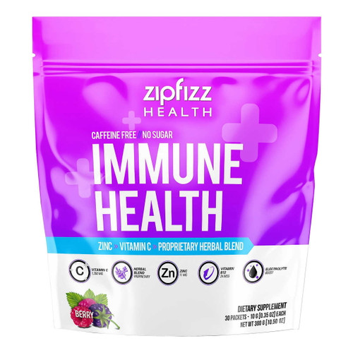 Zipfizz Immune Health Berry Flavor, 30 Packets