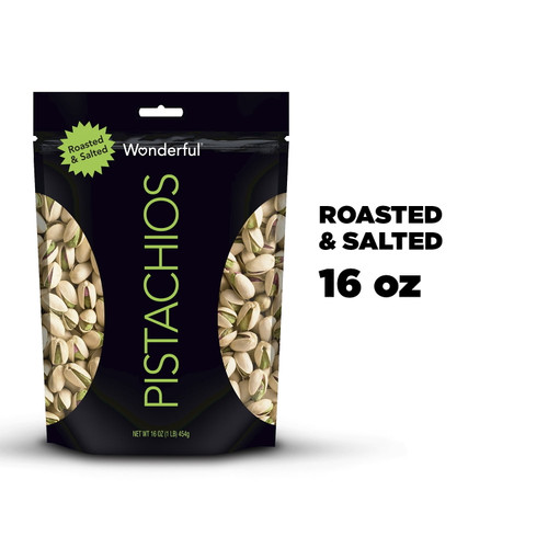 Wonderful Gluten-free Roasted & Salted Pistachios, 16 Oz