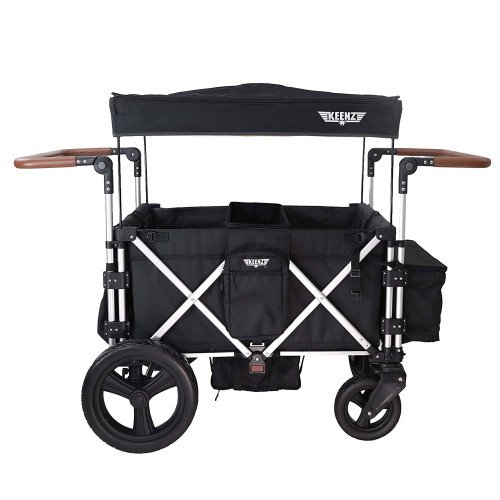 Keenz 7s+ Ultimate 4-passenger Baby Toddler Wheeled Stroller Wagon, Black