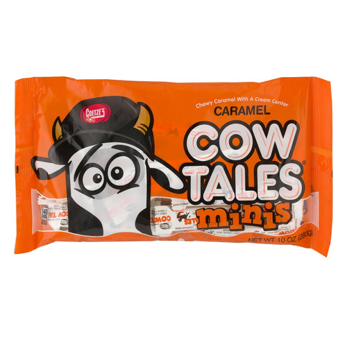 Goetze Cow Tales Minis Chewy Caramel With A Cream Center Candies, 10 Oz.