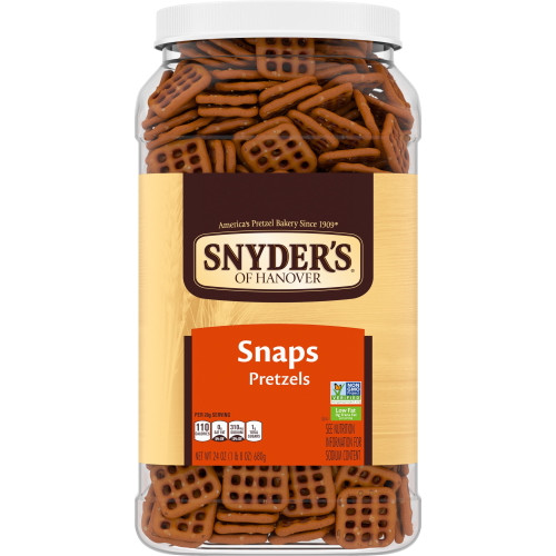 Snyder's Of Hanover Pretzel Snaps, 24 Oz Canister