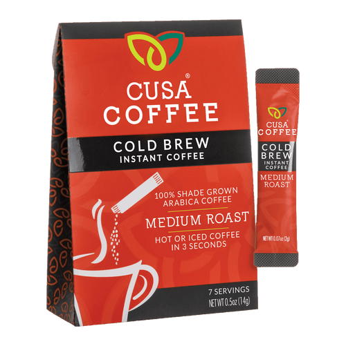 Cusa Coffee, Instant Cold Brew With No Added Sugar, Medium Roast 7 Servings