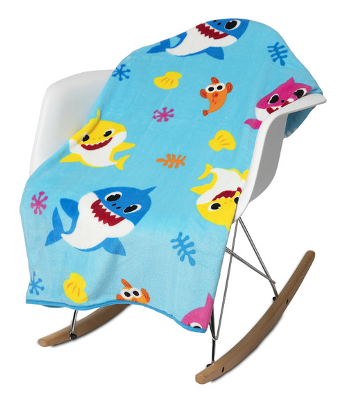 Baby Shark Toddler Coral Plush Blanket