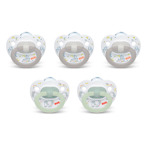 Nuk Orthodontic Pacifiers, 0-6 Months, 5-pack