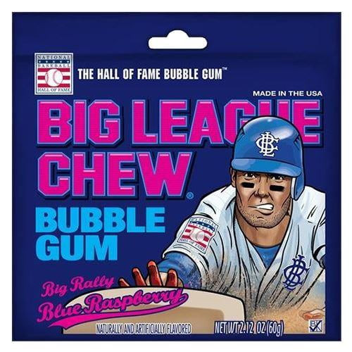 Big League Chew Big Rally Blue Raspberry Bubble Gum - 2.12-oz. Bag