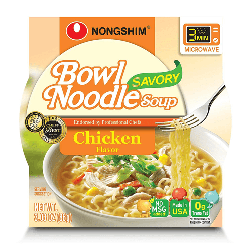 Nongshim Savory Chicken Noodle Soup Bowl, 3.03 Oz [pack Of 12]
