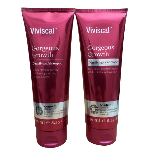 Viviscal Gorgeous Growth Thickening & Nourishing Daily Shampoo & Conditioner With Biotin & Keratin, Full Size Set, 2 Piece