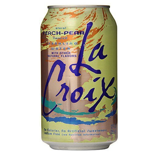 Lacroix Peach Pear Sparkling Water, 12 Fluid Ounce Can - 24 Per Case.