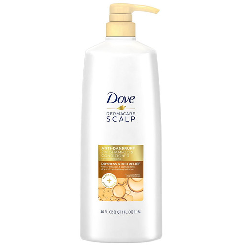 Dove Dermacare Moisturizing Scalp Anti-dandruff 2-in-1 Shampoo Plus Conditioner With Coconut & Shea Butter, 40 Fl Oz