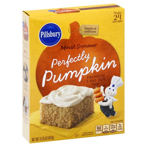 Pillsbury Moist Supreme Perfectly Pumpkin Premium Cake Mix, 15.25 Ounce X 2 Ct