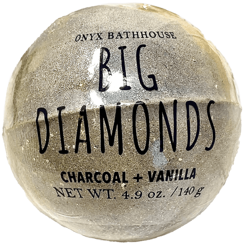 Onyx Bathhouse Big Diamonds Charcoal & Vanilla Bath Bomb, 4.9 Oz.