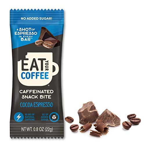 Caffeinated Coffee Bites, Eat Your Coffee Energy Bar | Cocoa Espresso | Tasty Caffeinated And Natural Snack | Ethically Sourced, Stay Energized, Coffee Bar