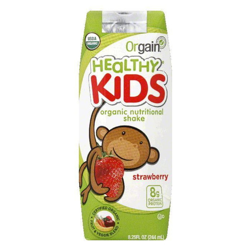 Orgain Strawberry Organic Nutritional Shake, 8.25 Oz (pack Of 12)