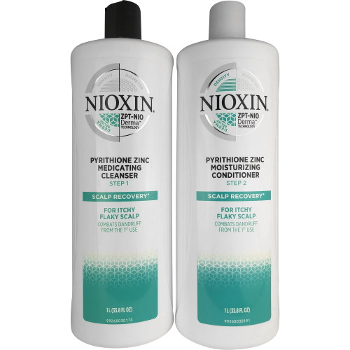 Nioxin Pyrithione Moist Scalp Recovery Shamp And Cond Duo 1 L 33.8 Oz
