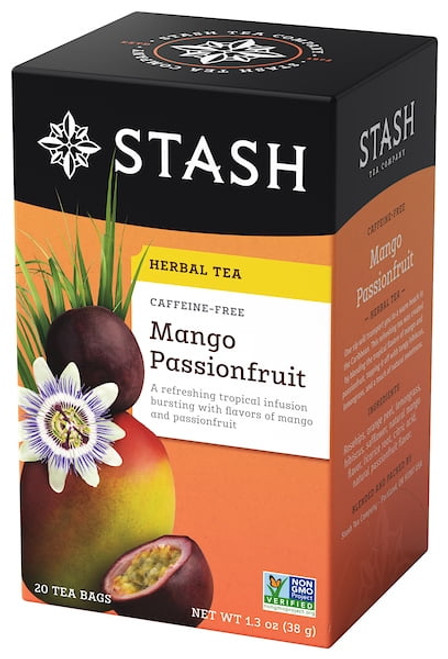 Stash Tea Mango Passionfruit Herbal Tea, 20 Ct, 1.3 Oz