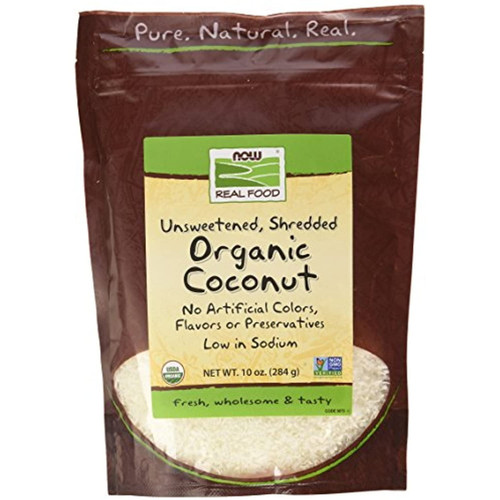 Now Foods Organic - Coconut Shred, Unsweet-10 Oz, 2 Pk