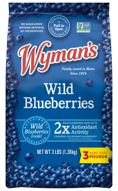 Wyman's Wild Blueberries, Frozen, 48 Oz, 3 Lbs