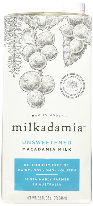 Milkadamia Macadamia Milk Unsweetened 32 Fl Oz Pack Of 2